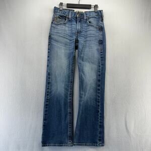 Ariat Jeans Men's 29x32 Fits 28x31 Blue Slim Boot M5 Dark Whisker Workwear Faded